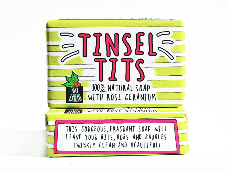 Tinsel Tits Christmas Soap